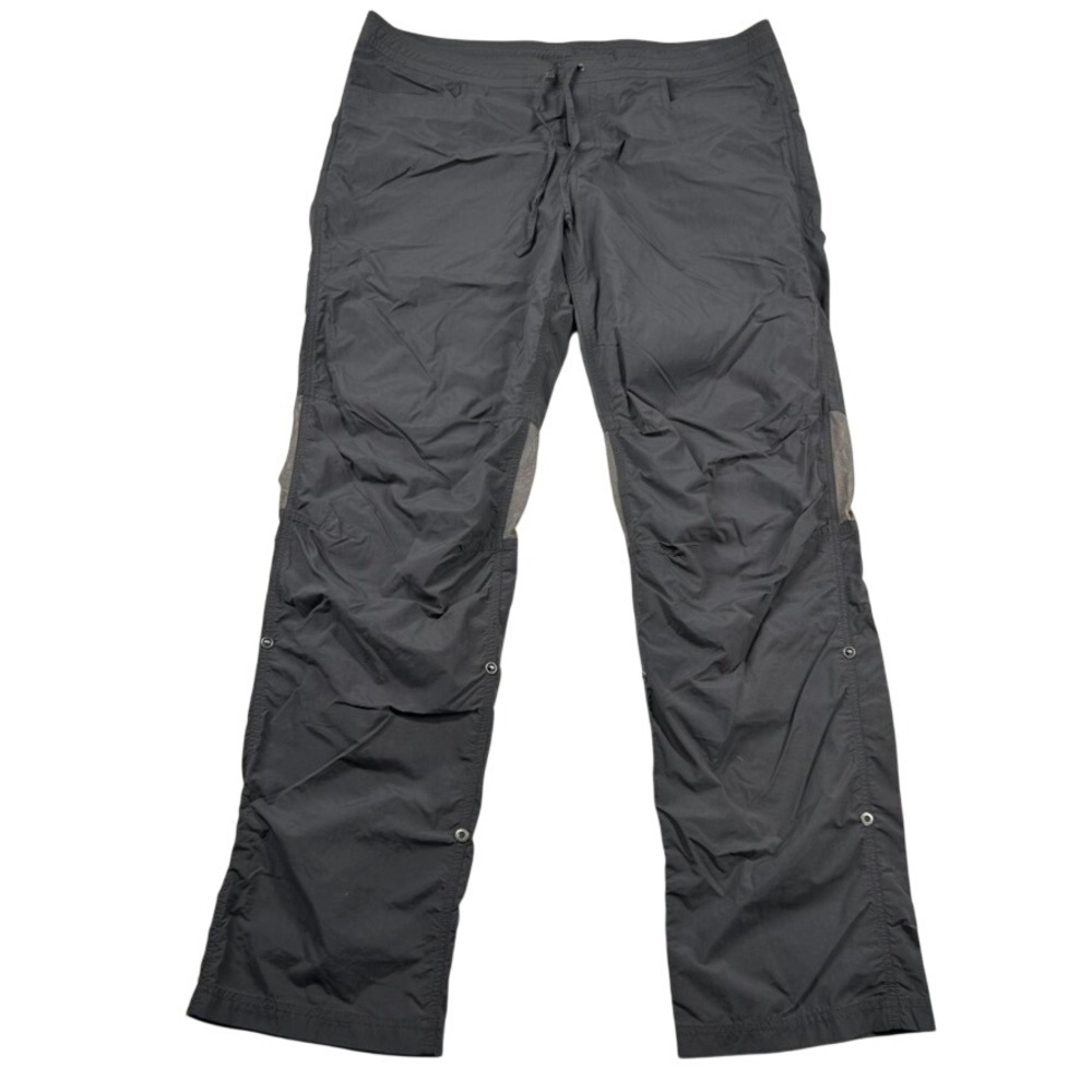 ExOfficio Insect Shield Womens Hiking Pants Grey DK Pebble 32 Inseam XL Roll Tab